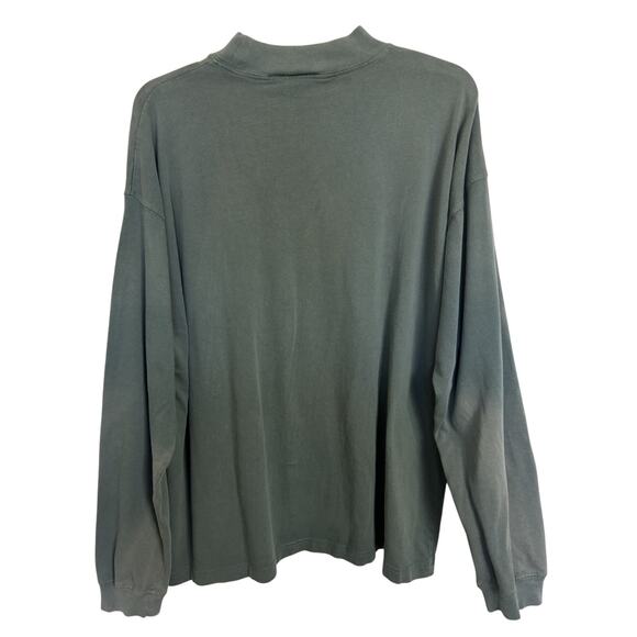 VTG 90s Looney Tunes Warner Bros Mock Neck Embroidered Top Size XL Green - Picture 2 of 7